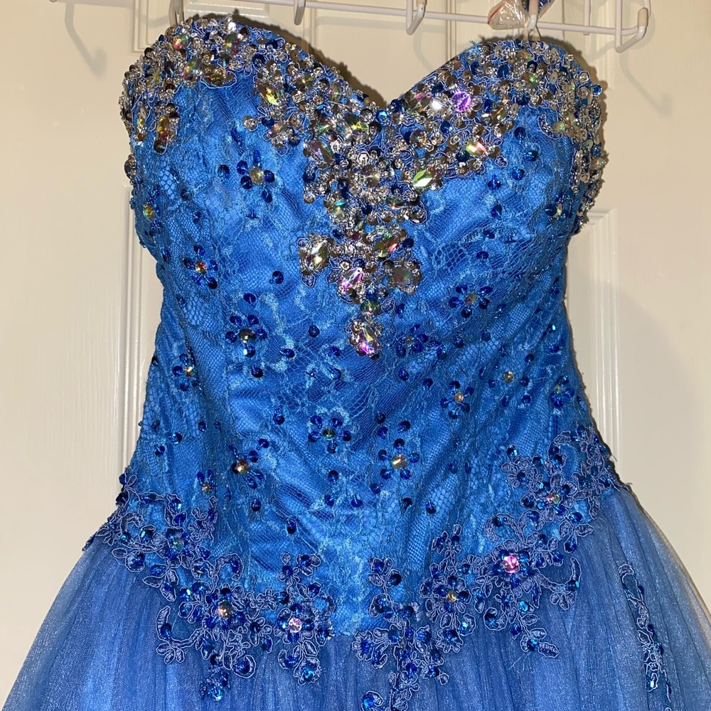 Custom Made Blue Dress Quinceñera Sweet 16